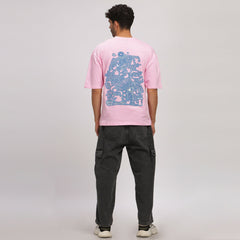 Pink Line Art T-Shirt