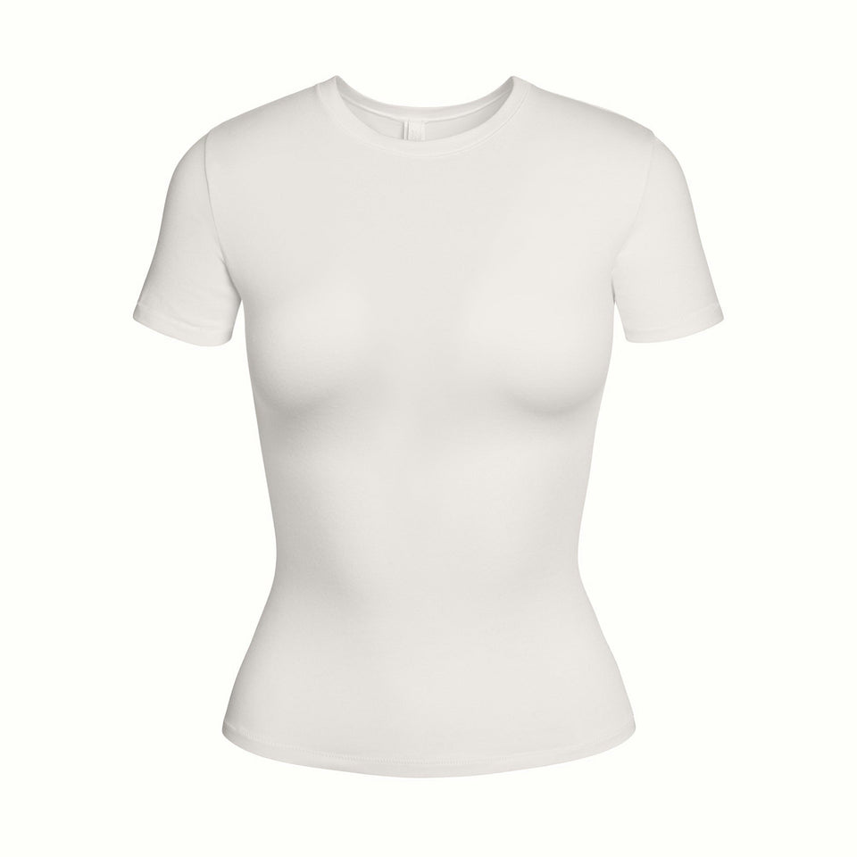 SKIMS COTTON JERSEY T-SHIRT MARBLE