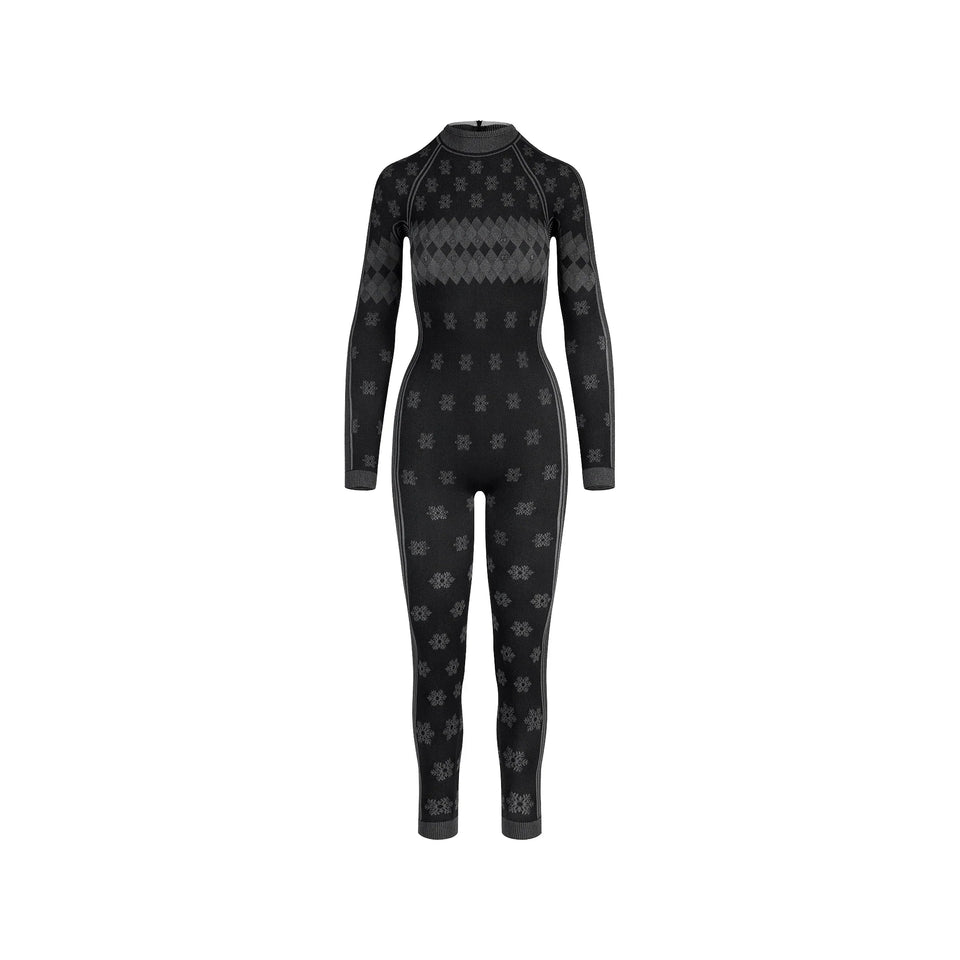 SKIMS FIRST LAYERS TURTLENECK CATSUIT | OBSIDIAN WINTER FAIR ISLE