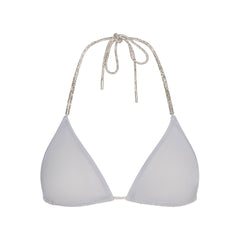 RHINESTONE KNIT TRIANGLE BRALETTE | ZEN BLUE