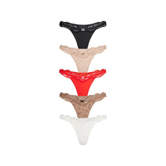 Fits Everybody Lace String Thong 5-pack