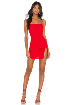 superdown Syrus Slit Mini Dress in Cherry