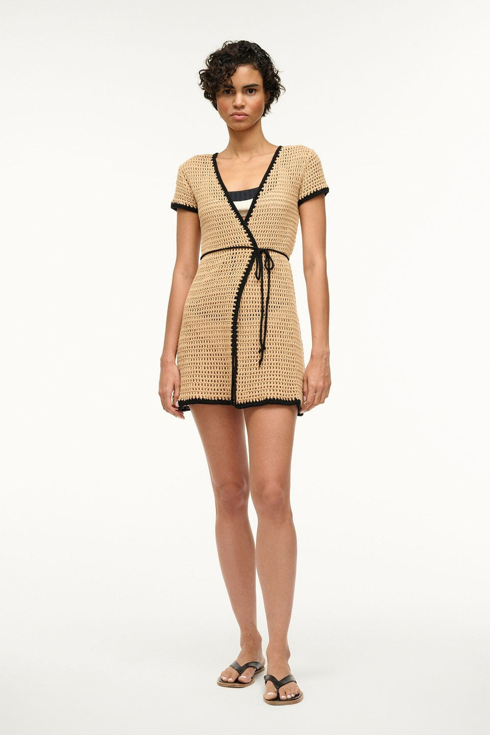 SPRITZ COVERUP DRESS NATURAL BLACK