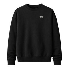 ALO Yoga ACCOLADE CREW NECK PULLOVER BLACK