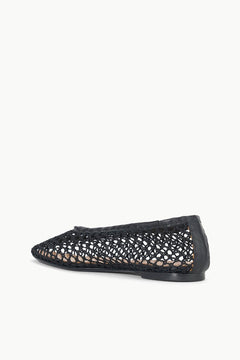 ALBA BALLET FLAT BLACK NETTING