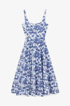 WELLS DRESS BLUE TOILE