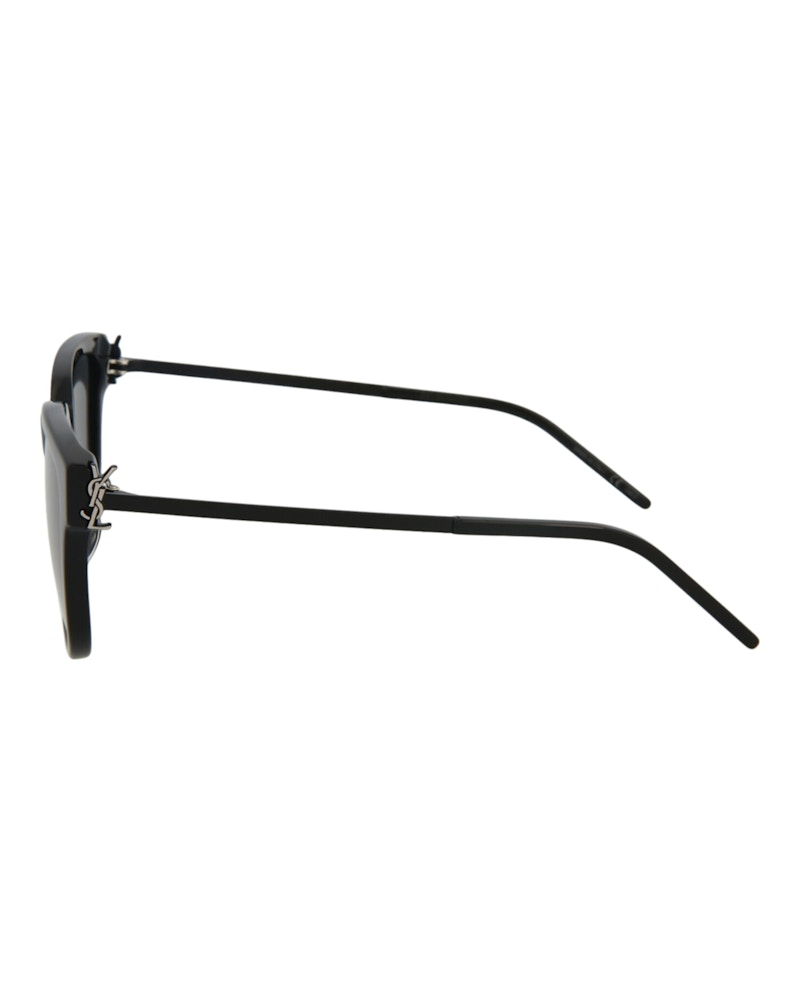 Saint Laurent Cat Eye Sunglasses Black/Black/Silver (SLM48S-30007876-003)