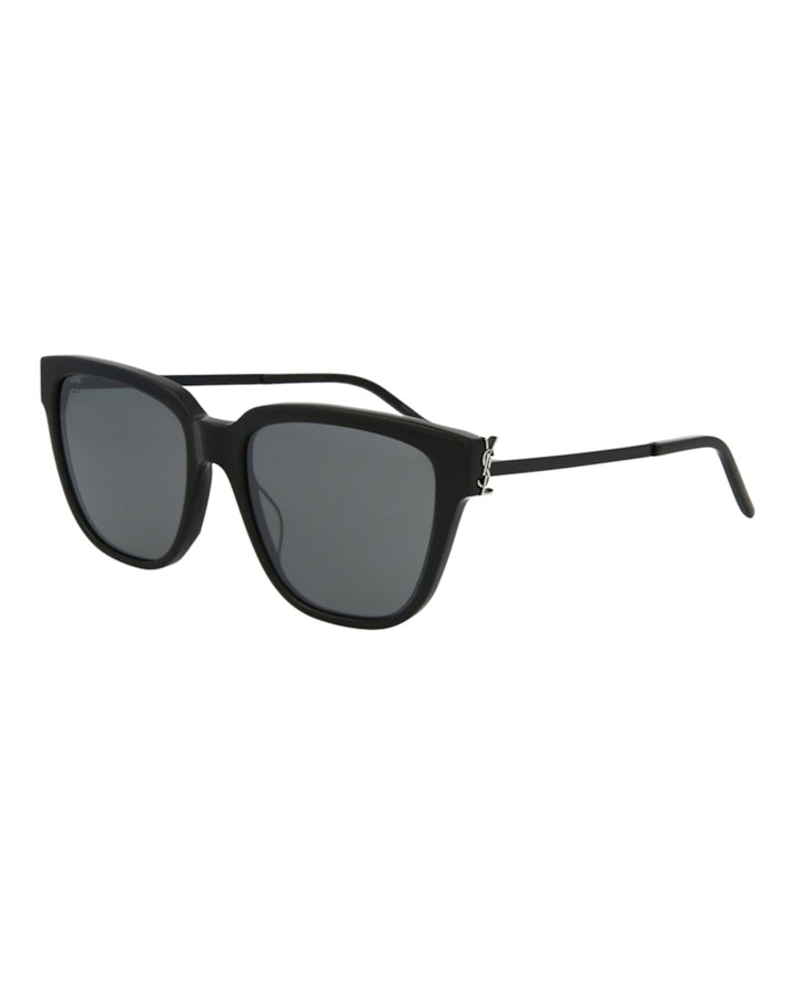 Saint Laurent Cat Eye Sunglasses Black/Black/Silver (SLM48S-30007876-003)