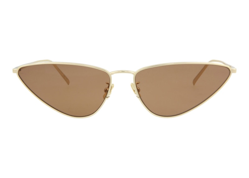 Saint Laurent Cat Eye Sunglasses Gold/Brown (SL487-30011583-003)