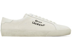 Saint Laurent Court Classic SL/06 Low Distressed Cream (Women's)