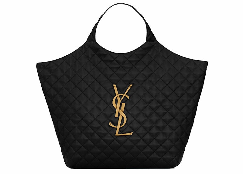 Saint Laurent Icare Maxi Shopping Bag Quilted Lambskin Black