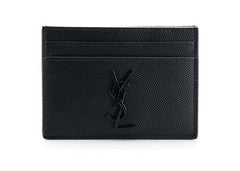 Saint Laurent Logo Monogram Card Holder Black