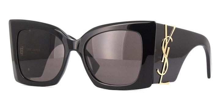 Saint Laurent Oversized Sunglasses Black/Black (SL-M119-BLAZE-001)