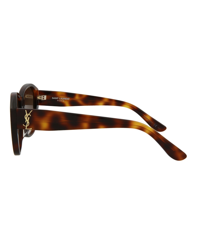 Saint Laurent Round-Frame Acetate Sunglasses Brown Brown (SLM8F-30001590-003)