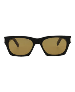 Saint Laurent Square Sunglasses Black/Black/Yellow (SL402-30009329-010)