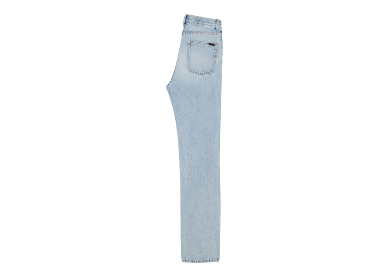 Saint Laurent Women's Janice Denim Jeans Clear Sky Blue