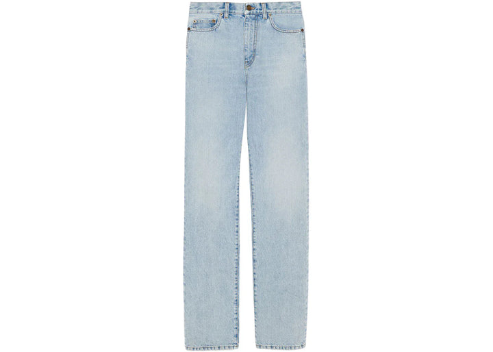 Saint Laurent Women's Janice Denim Jeans Clear Sky Blue