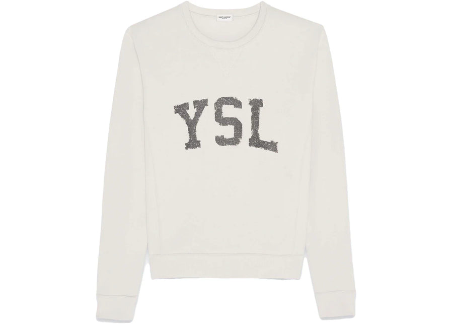 Saint Laurent YSL Vintage Sweatshirt Dirty Ecru