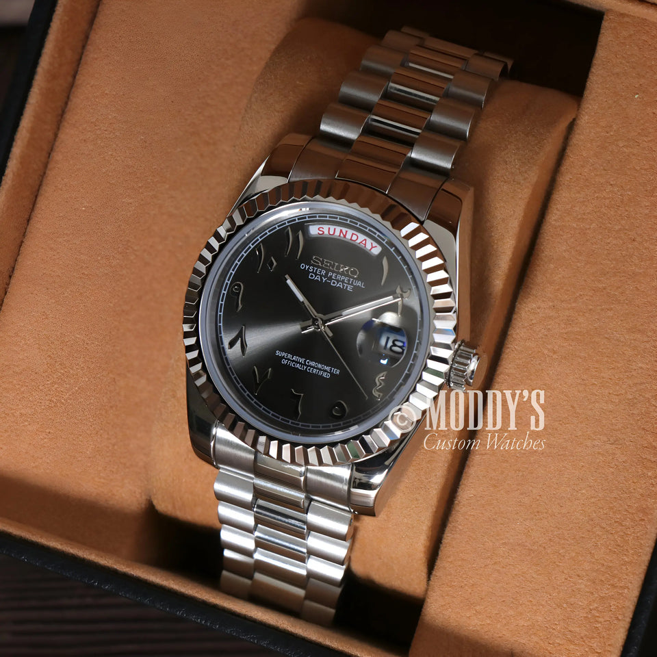 Seikojust Daydate Arabic Deep Grey