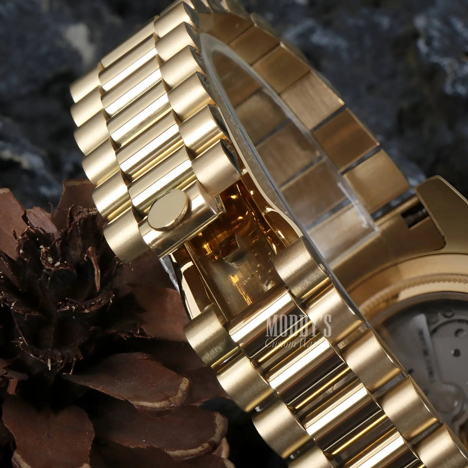 Seikojust Daydate Yellow Gold - White Arabic