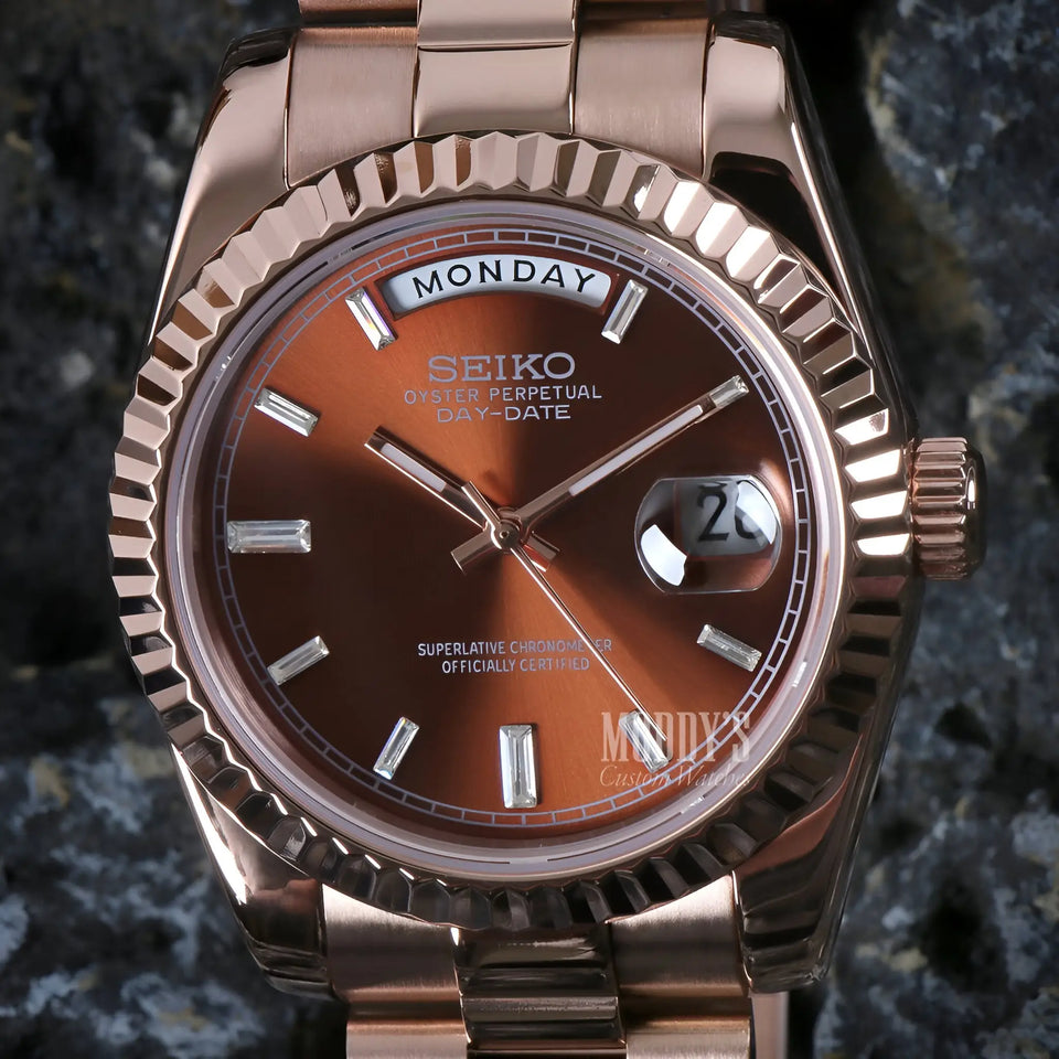 Seikojust Daydate Rose Gold Chocolate