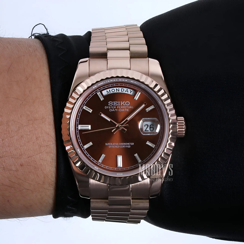 Seikojust Daydate Rose Gold Chocolate