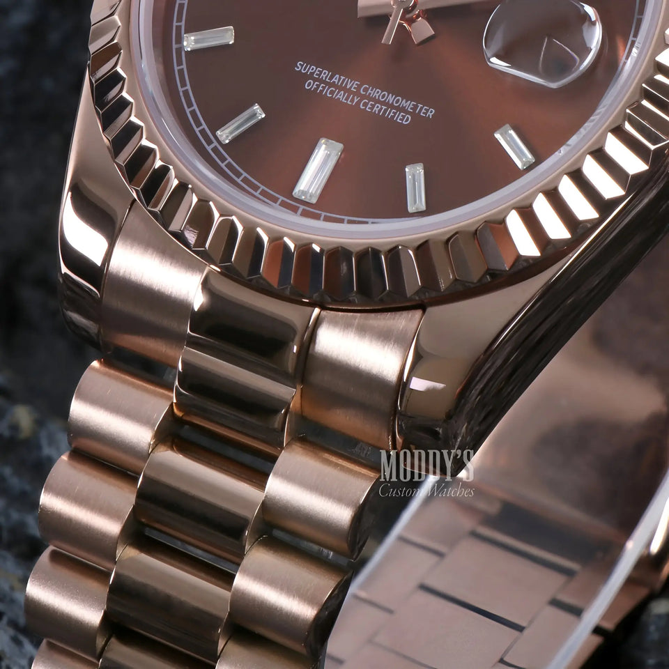 Seikojust Daydate Rose Gold Chocolate