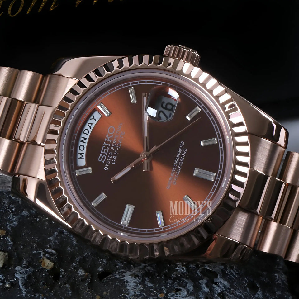 Seikojust Daydate Rose Gold Chocolate