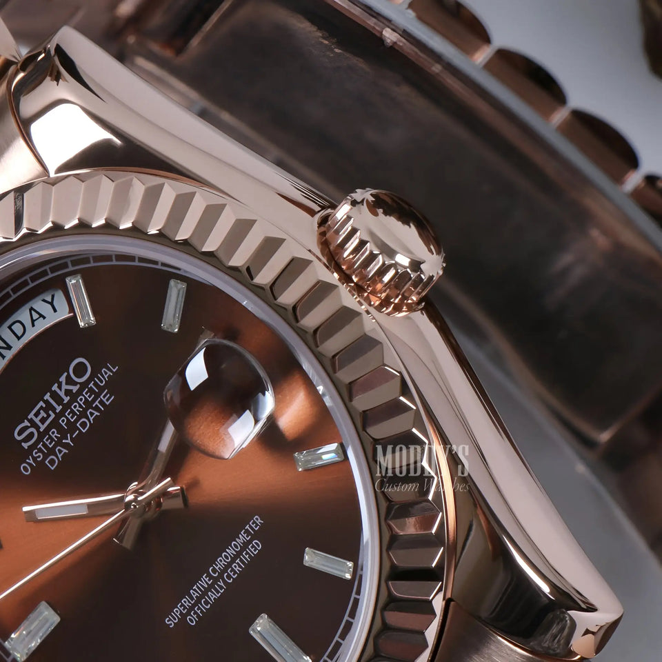 Seikojust Daydate Rose Gold Chocolate
