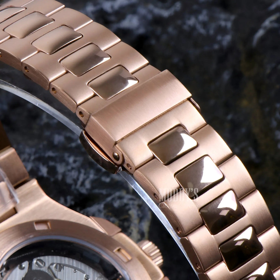 Nautiko Rose Gold Chocolate Open Heart