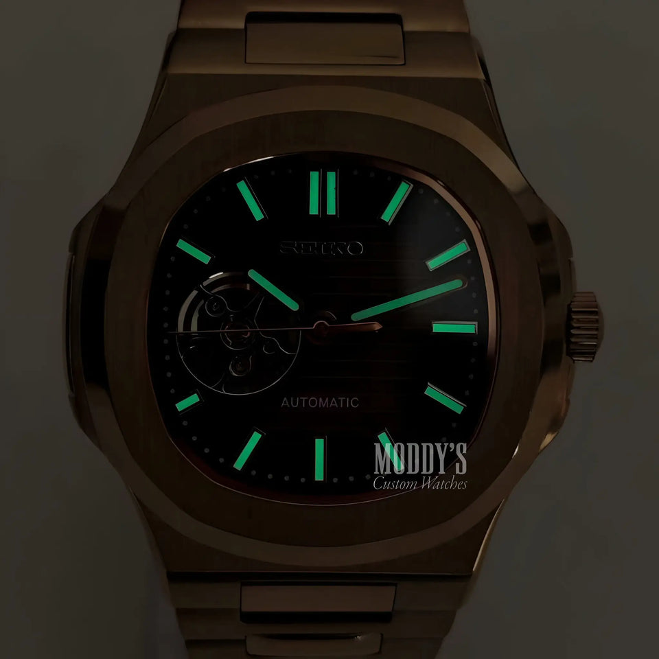 Nautiko Rose Gold Chocolate Open Heart