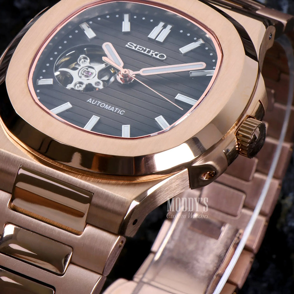 Nautiko Rose Gold Chocolate Open Heart