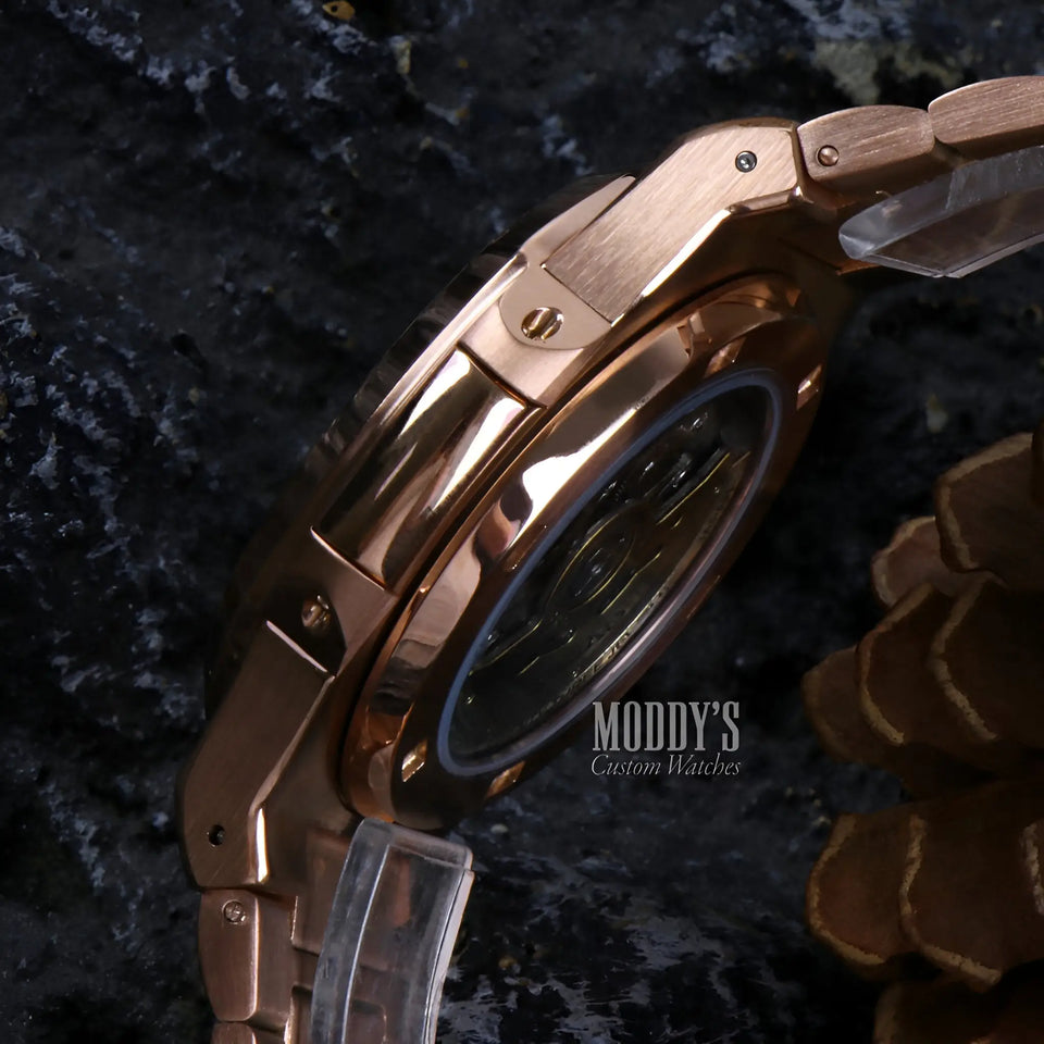Nautiko Rose Gold Chocolate Open Heart