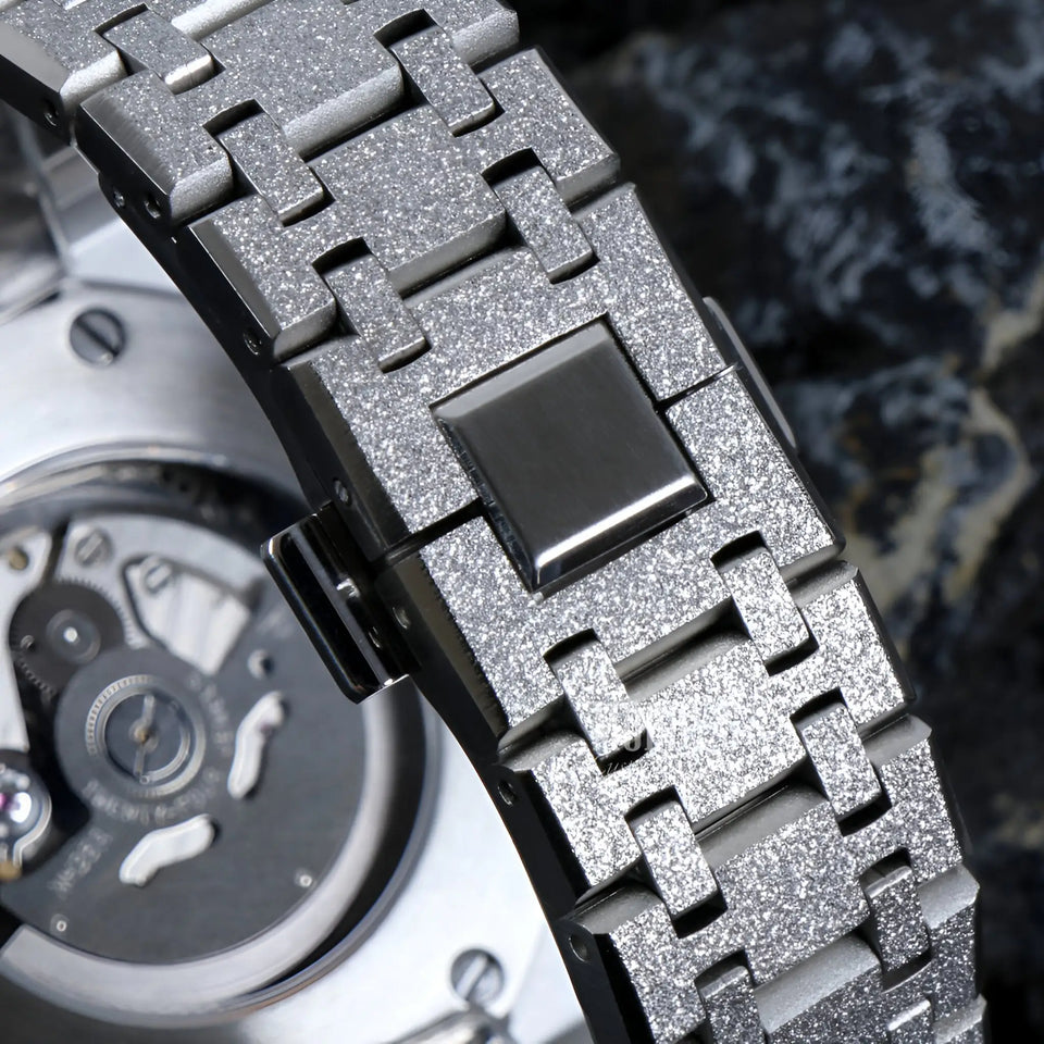 Royal Seikoak White Iced Out