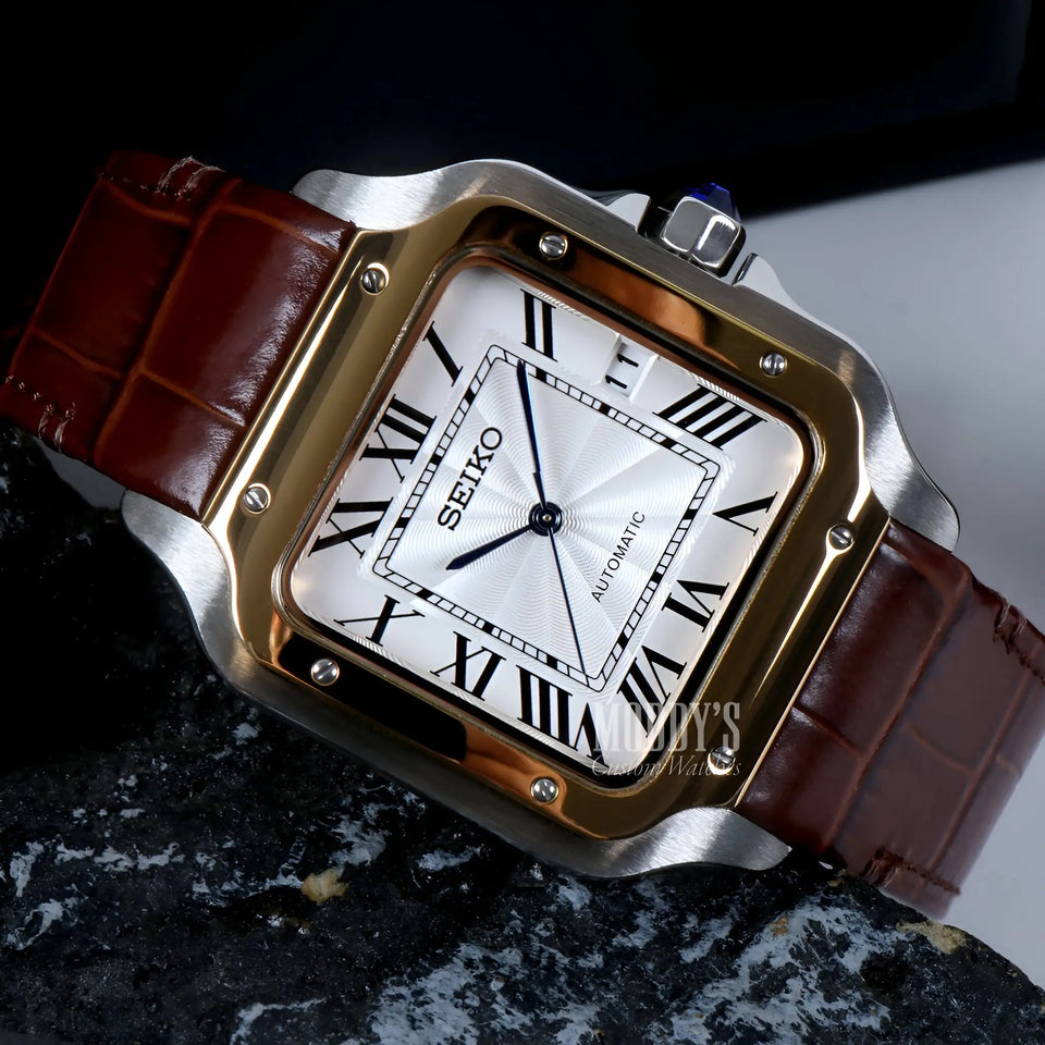 Santeiko White Brown Leather