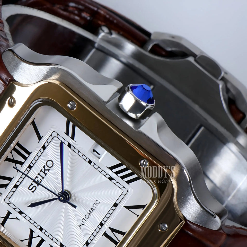 Santeiko White Brown Leather