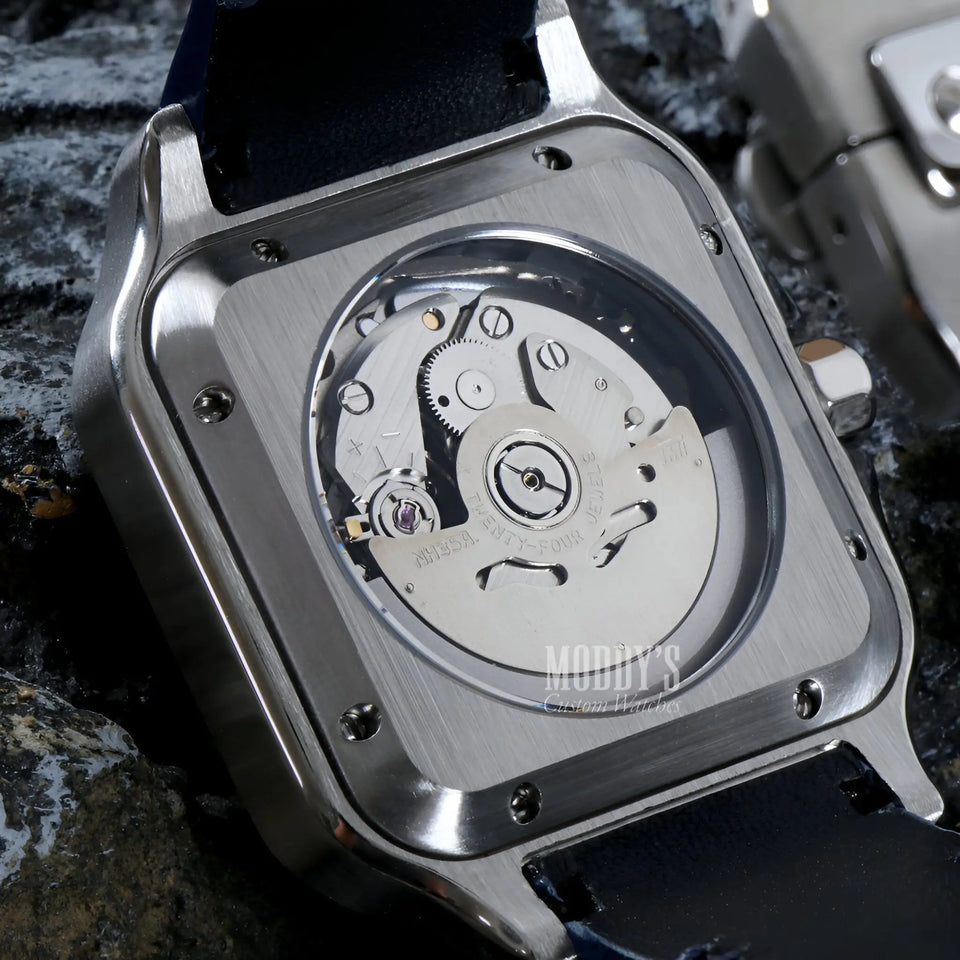 Seiko mod Santeiko White Blue Leather