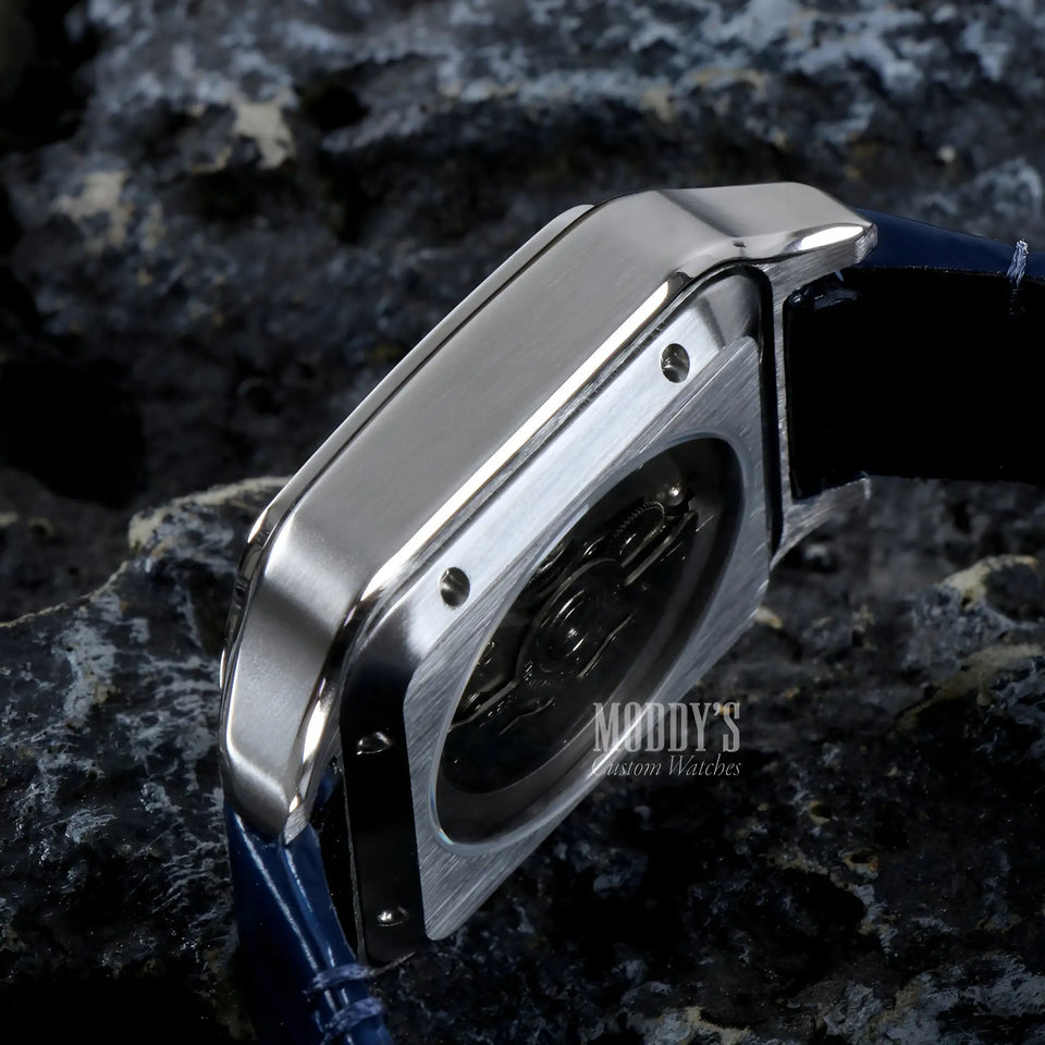 Seiko mod Santeiko White Blue Leather
