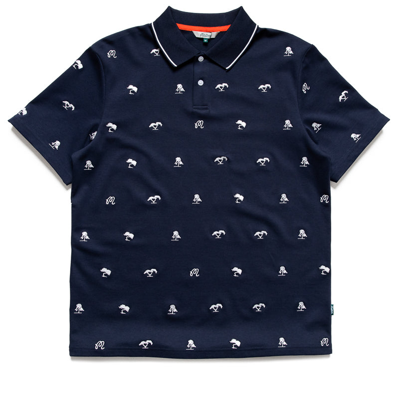 Malbon Golf x Torrey Pines Polo - Baritone Blue