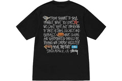 Stussy Heal The Bay Pigment Dyed Summit To Sea T-Shirt Black