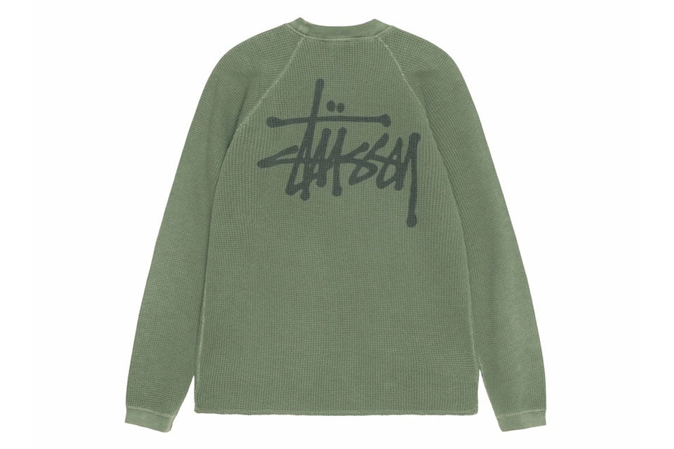 Stussy Raglan Thermal L/S Crew Pine