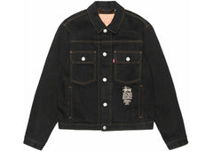 Stussy x Levi'S Crispy Rinse Trucker Jacket Black/Brown
