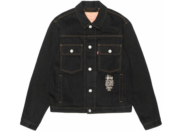 Stussy x Levi'S Crispy Rinse Trucker Jacket Black/Brown