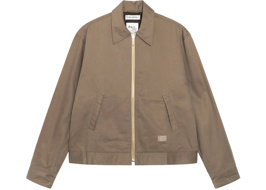 Stussy x Our Legacy Work Shop Blouson Twill Jacket Olive Cavalry Twill