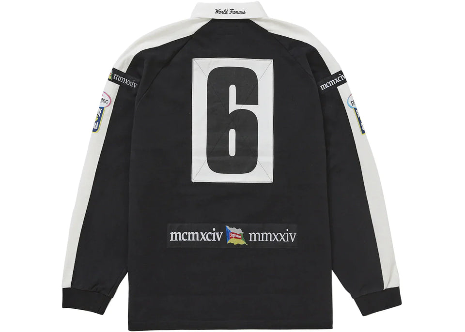 Supreme Chest Stripe Rugby Black