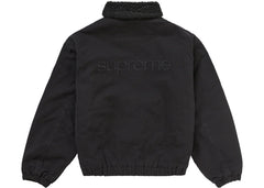Supreme Faux Shearling Lined Bomber Jacket Black