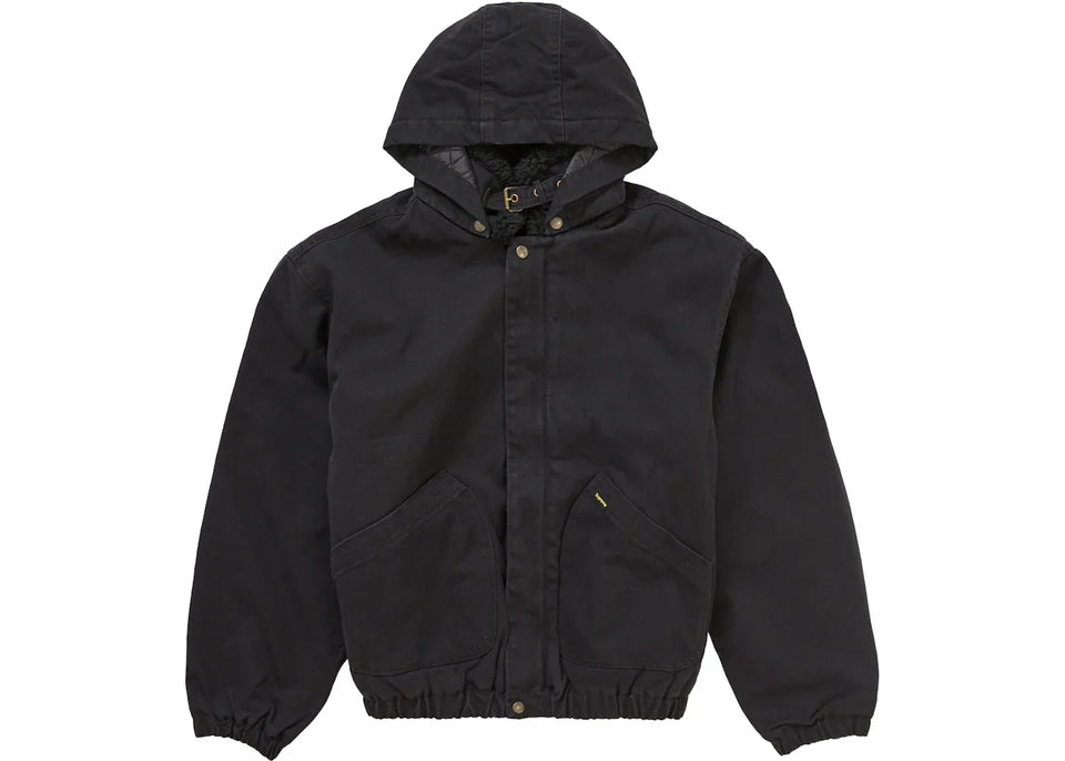 Supreme Faux Shearling Lined Bomber Jacket Black