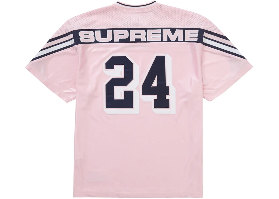 Supreme Jacquard Rib Football Jersey Pink