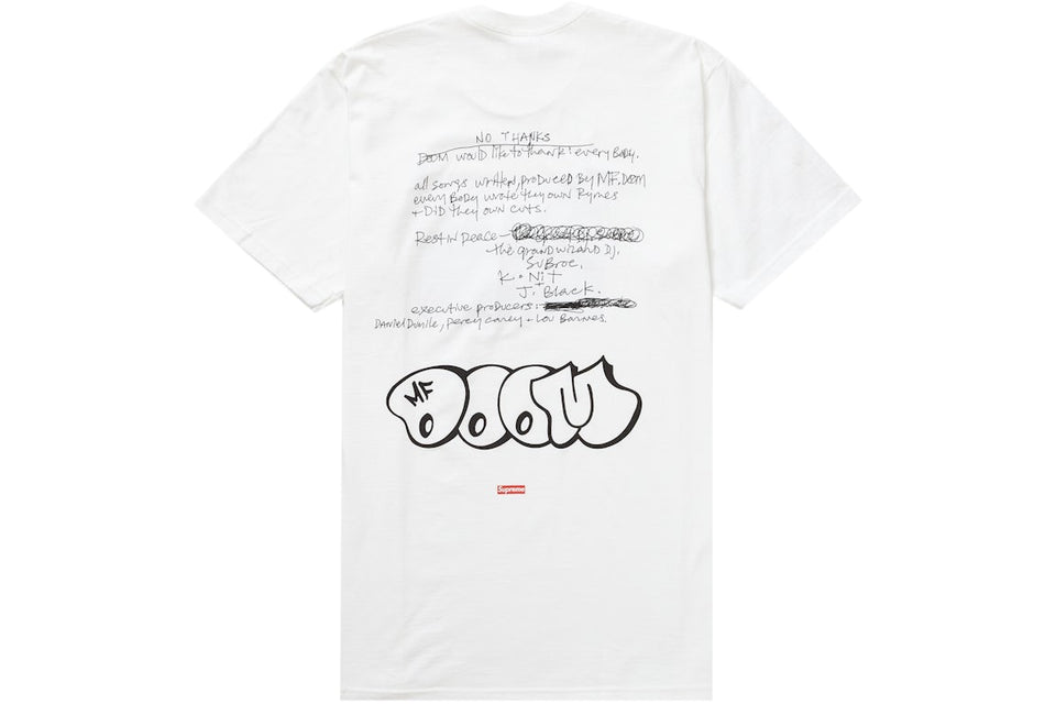 Supreme MF DOOM T-Shirt White