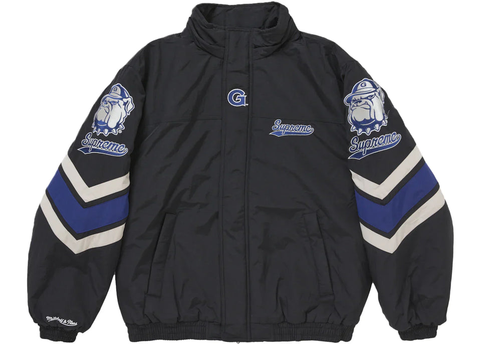 Supreme Mitchell & Ness Ncaa Hooded Stadium Jacket Black